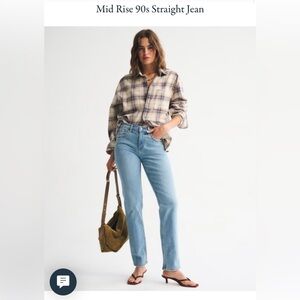 Abercrombie & Fitch mid rise 90’s jeans, size 26R